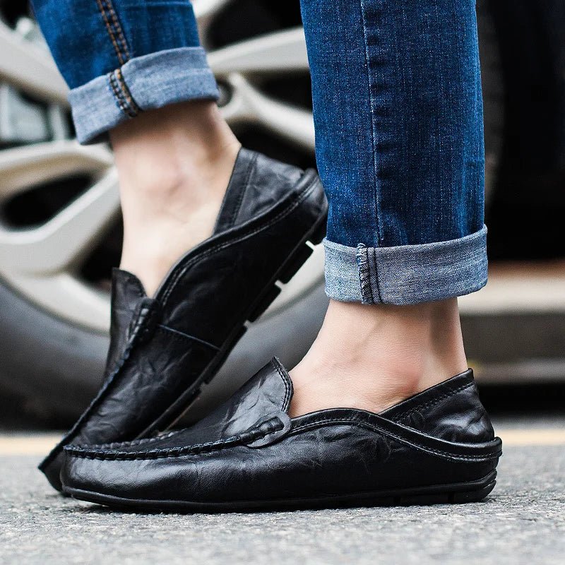 Marceau Mocassins en cuir véritable pour un confort de marche quotidien - Hommfer