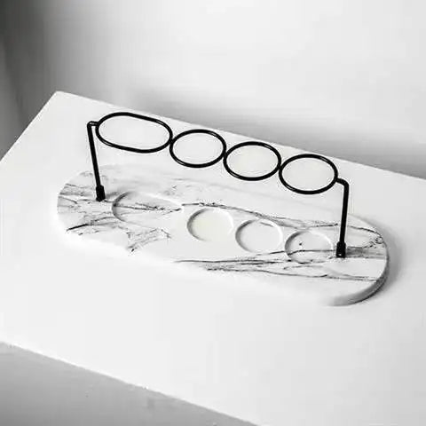 Marceau Organisateur de brosses à dents durable avec porte-gobelet et rangement dentifrice pour salle de bain ordonnée - Hommfer