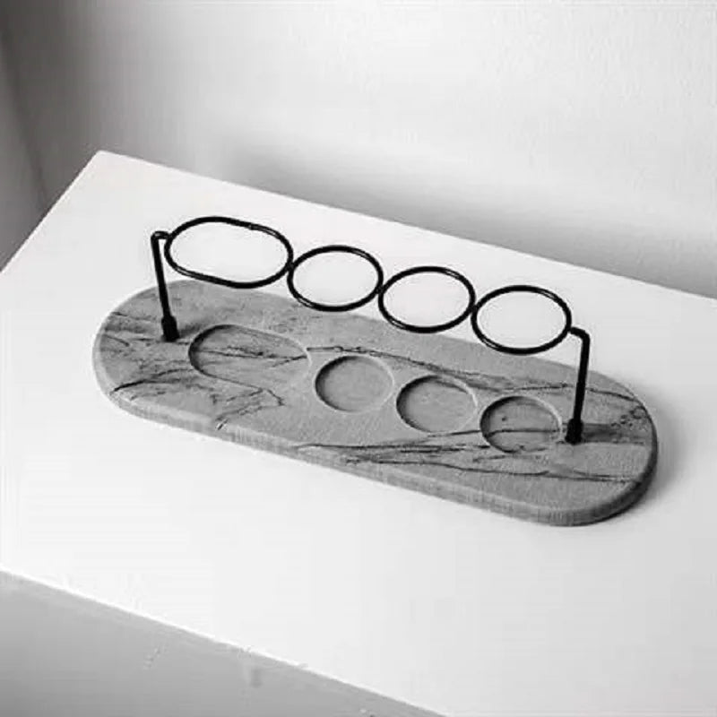 Marceau Organisateur de brosses à dents durable avec porte-gobelet et rangement dentifrice pour salle de bain ordonnée - Hommfer