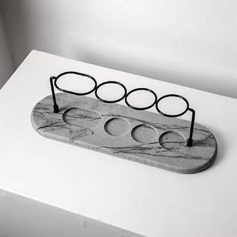 Marceau Organisateur de brosses à dents durable avec porte-gobelet et rangement dentifrice pour salle de bain ordonnée - Hommfer