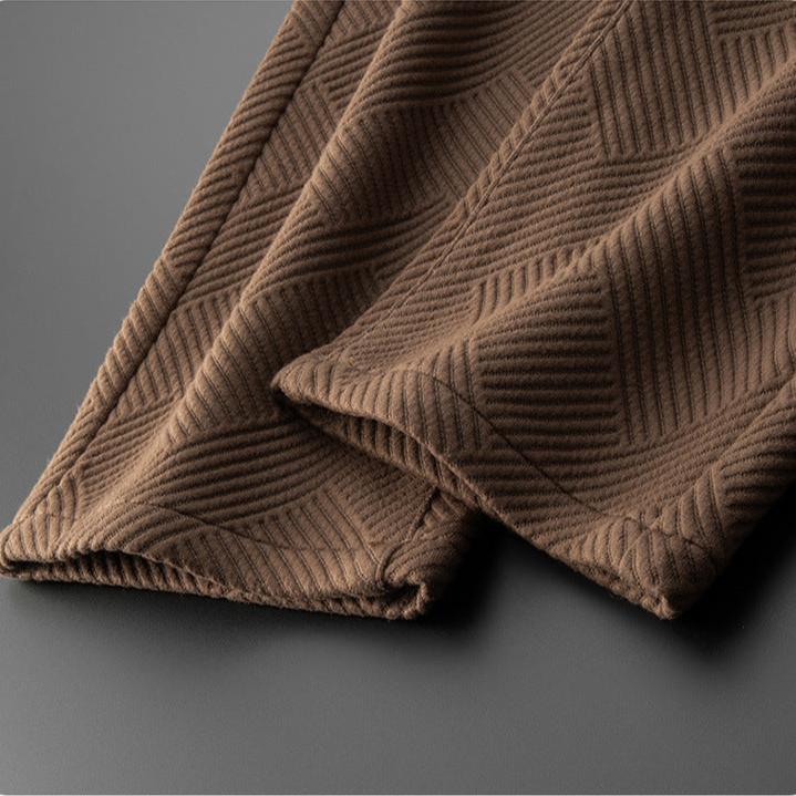Marceau Pantalon à carreaux en tissu extensible, doublé en polaire, coupe droite pour l’hiver - Hommfer