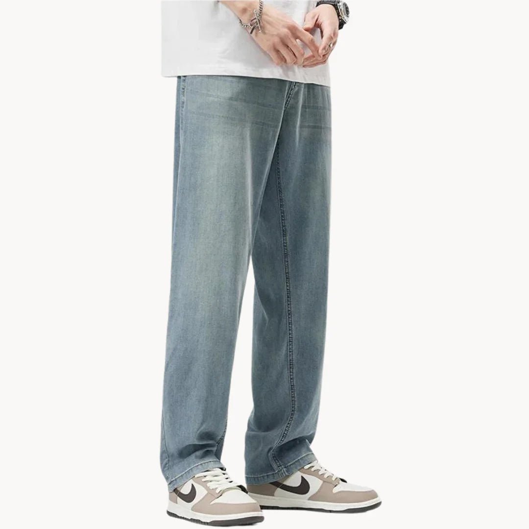 Marceau Pantalon Droit en Denim Doux à base de Lyocell pour Confort Respirant par Temps Chaud - Hommfer