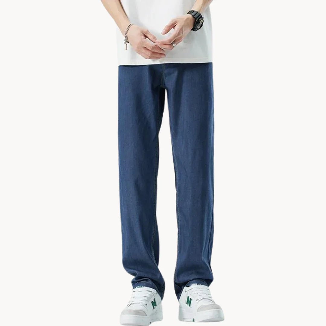 Marceau Pantalon Droit en Denim Doux à base de Lyocell pour Confort Respirant par Temps Chaud - Hommfer