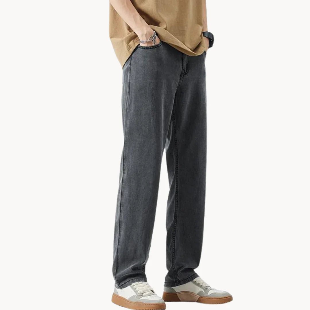 Marceau Pantalon Droit en Denim Doux à base de Lyocell pour Confort Respirant par Temps Chaud - Hommfer