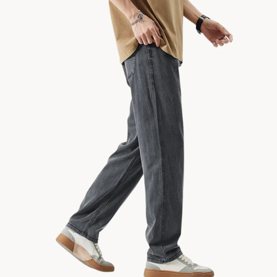 Marceau Pantalon Droit en Denim Doux à base de Lyocell pour Confort Respirant par Temps Chaud - Hommfer