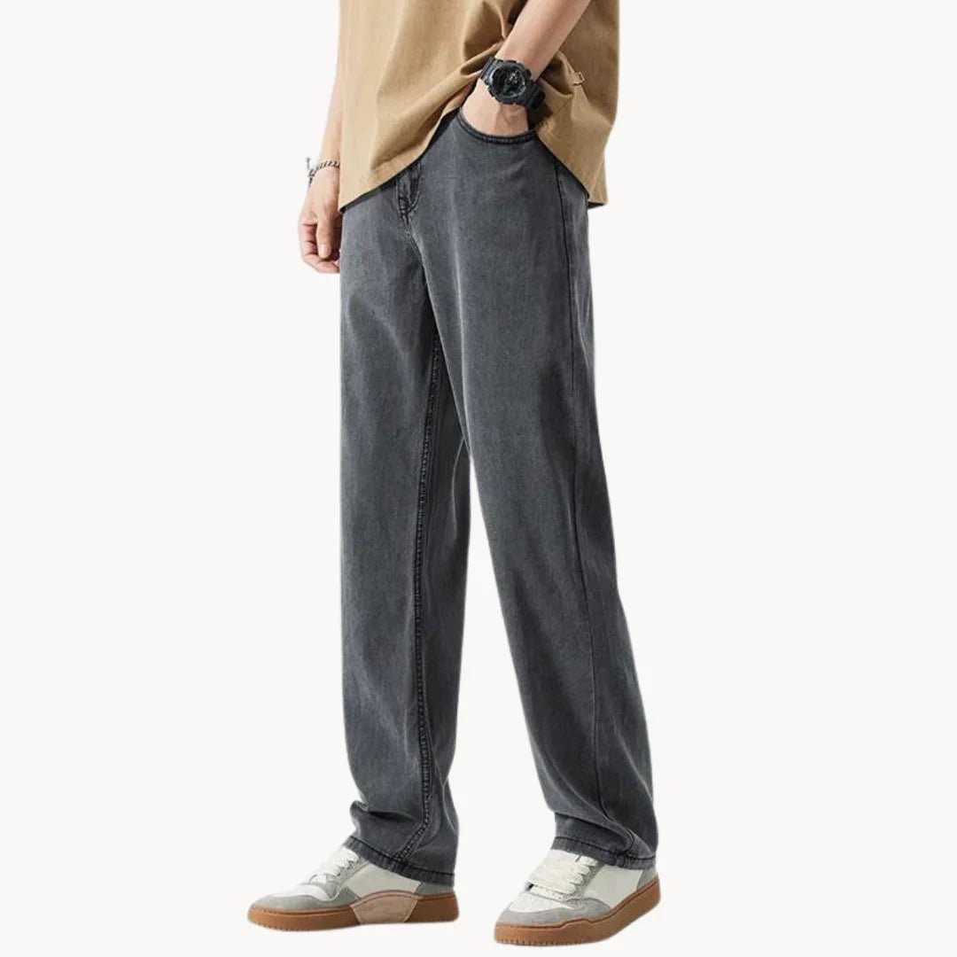 Marceau Pantalon Droit en Denim Doux à base de Lyocell pour Confort Respirant par Temps Chaud - Hommfer