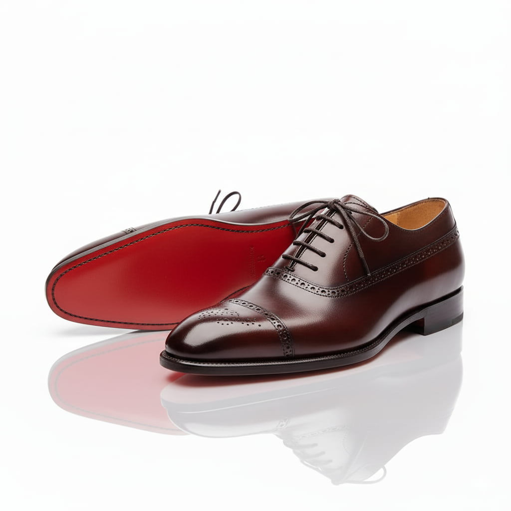 Marceau Richelieu brogue en cuir fait main à bout fleuri pour un confort dès le premier jour - Hommfer