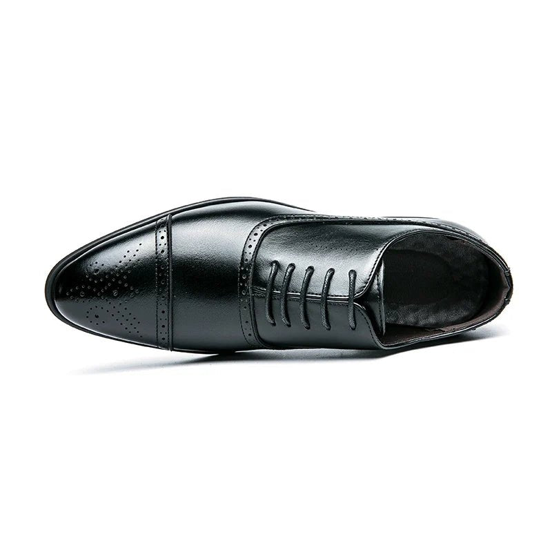 Marceau Richelieu brogue en cuir fait main à bout fleuri pour un confort dès le premier jour - Hommfer
