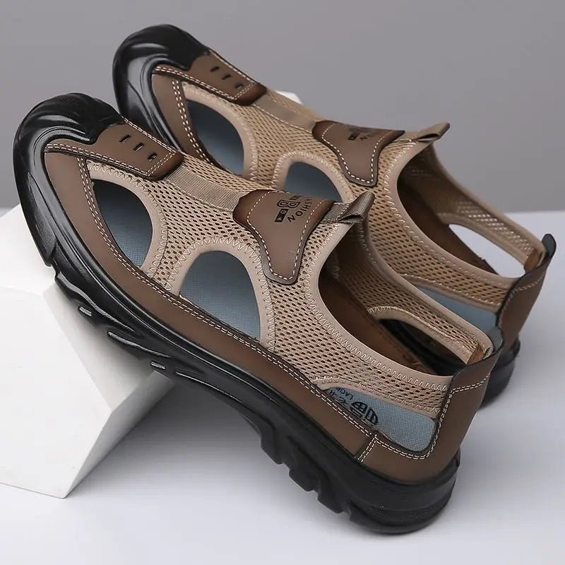 Marceau Sandales en maille respirante avec soutien orthopédique et semelle à forte adhérence pour confort quotidien - Hommfer