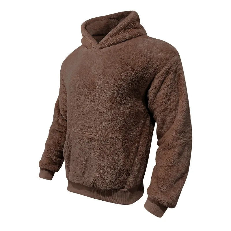 Marceau Sweat à capuche en polaire douce et épaisse pour la chaleur et les superpositions automne-hiver - Hommfer