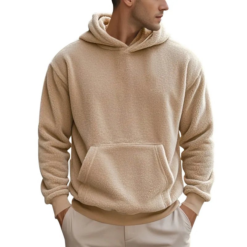Marceau Sweat à capuche en polaire douce et épaisse pour la chaleur et les superpositions automne-hiver - Hommfer