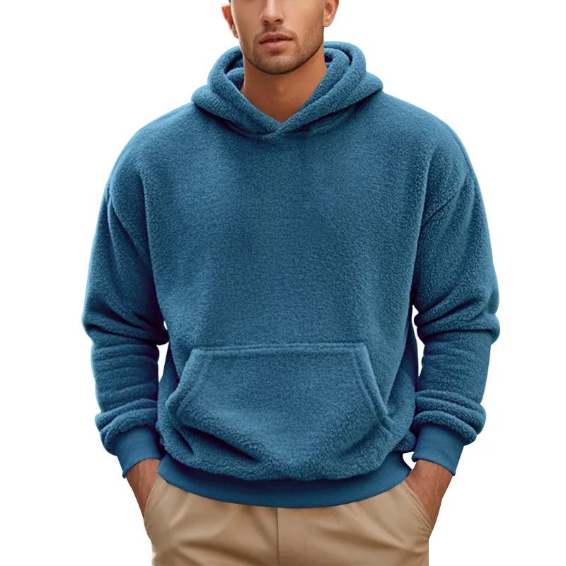 Marceau Sweat à capuche en polaire douce et épaisse pour la chaleur et les superpositions automne-hiver - Hommfer
