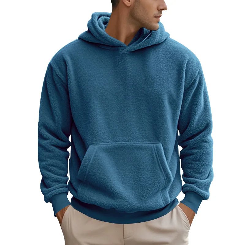 Marceau Sweat à capuche en polaire douce et épaisse pour la chaleur et les superpositions automne-hiver - Hommfer