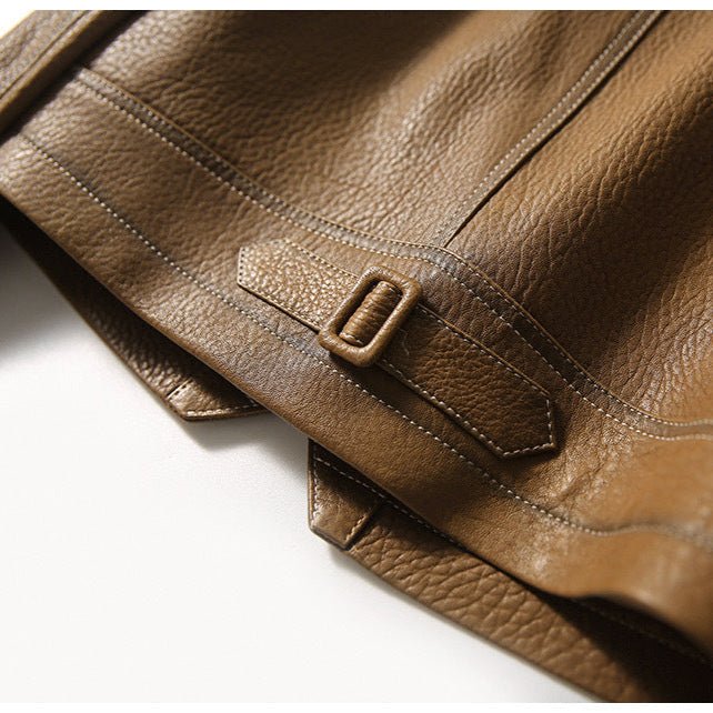 Marceau Veste en cuir vegan souple, coupe ajustée et courte pour une tenue soignée au quotidien - Hommfer