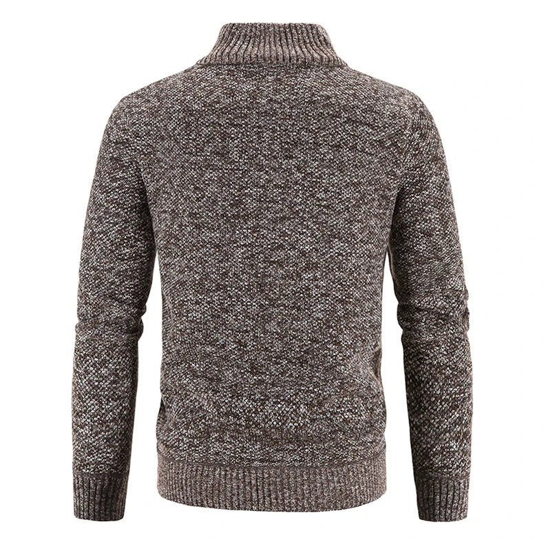 Marceau Veste zippée doublée en polaire coupe slim pour l'automne et l'hiver - Hommfer