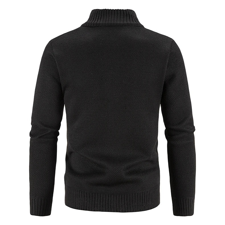 Marceau Veste zippée doublée en polaire coupe slim pour l'automne et l'hiver - Hommfer