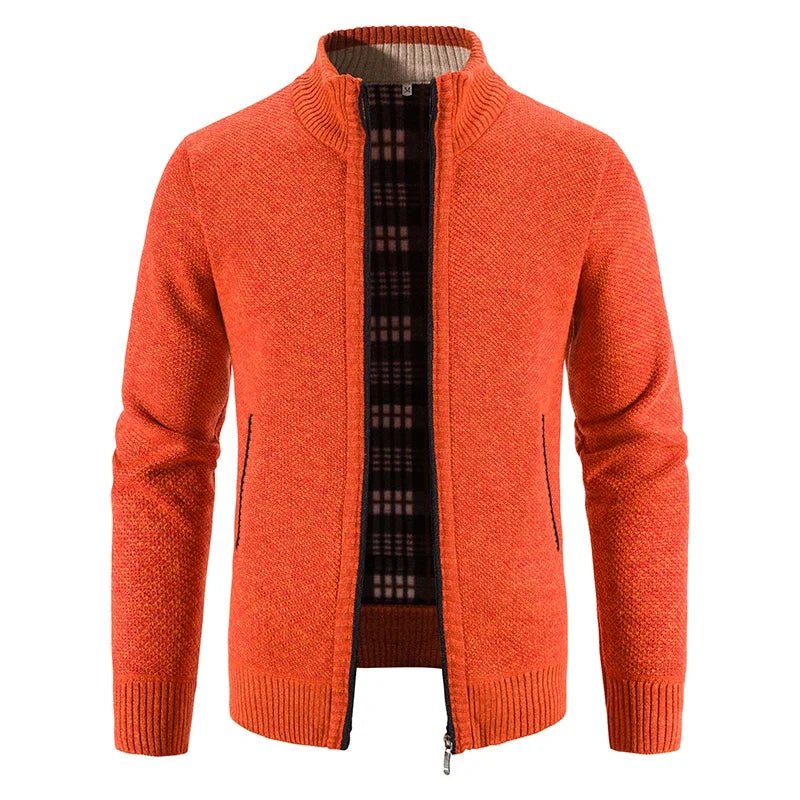 Marceau Veste zippée doublée en polaire coupe slim pour l'automne et l'hiver - Hommfer