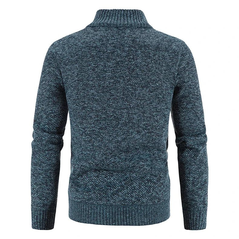 Marceau Veste zippée doublée en polaire coupe slim pour l'automne et l'hiver - Hommfer