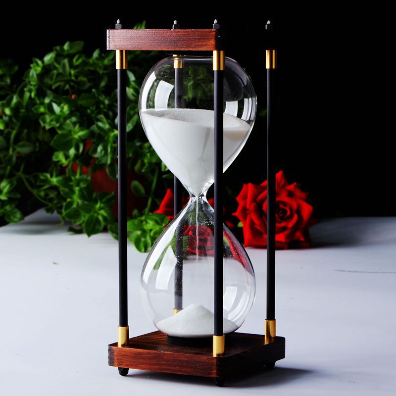 Meridian Hourglass Timer in Wood and Copper for 60-Minute Focus Sessions - Hommfer