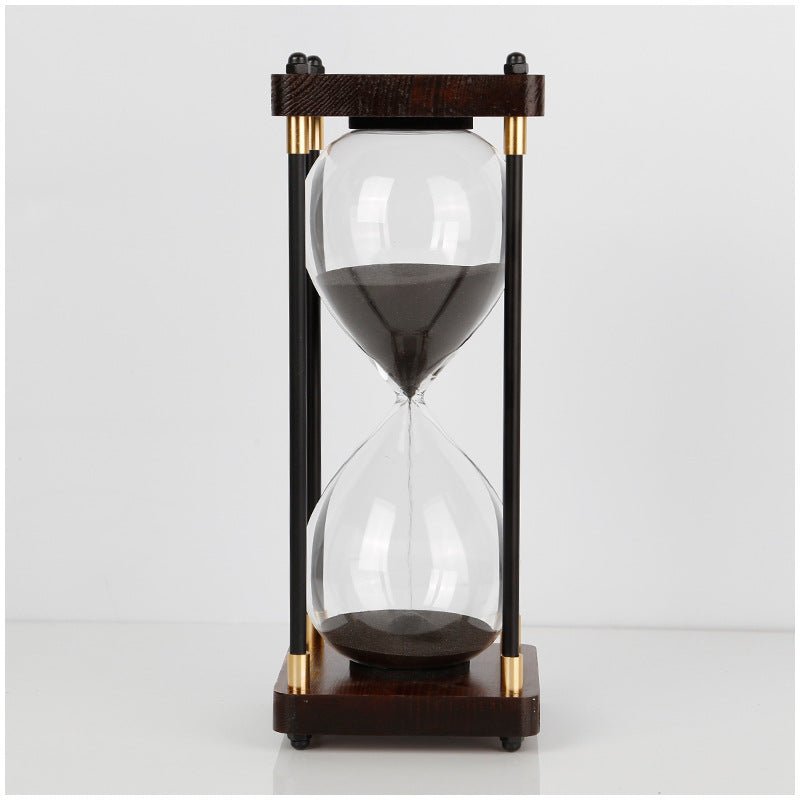 Meridian Hourglass Timer in Wood and Copper for 60-Minute Focus Sessions - Hommfer