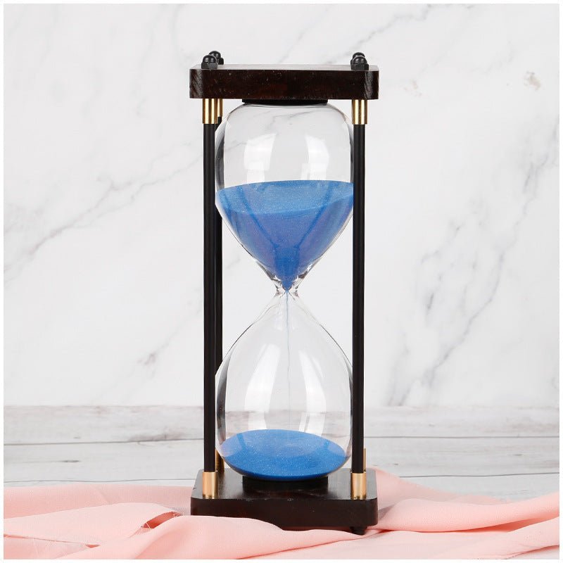Meridian Hourglass Timer in Wood and Copper for 60-Minute Focus Sessions - Hommfer