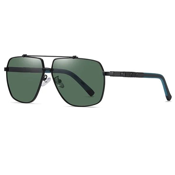 Meridian Lunettes de soleil aviateur polarisées à monture en métal et verres bleus UV400 pour une vision nette - Hommfer