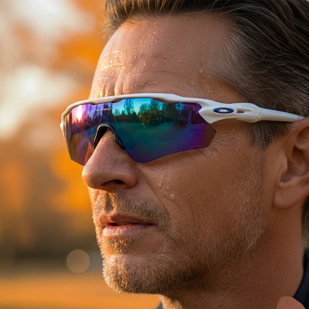 Meridian Lunettes de soleil de sport polarisées anti‑éblouissement avec maintien antidérapant et protection UV400 - Hommfer