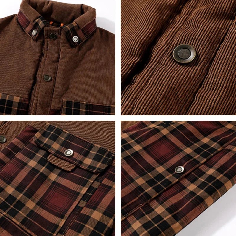 Montfort Veste en Coton Doublée Polaire Multipoches pour Temps Froid - Hommfer