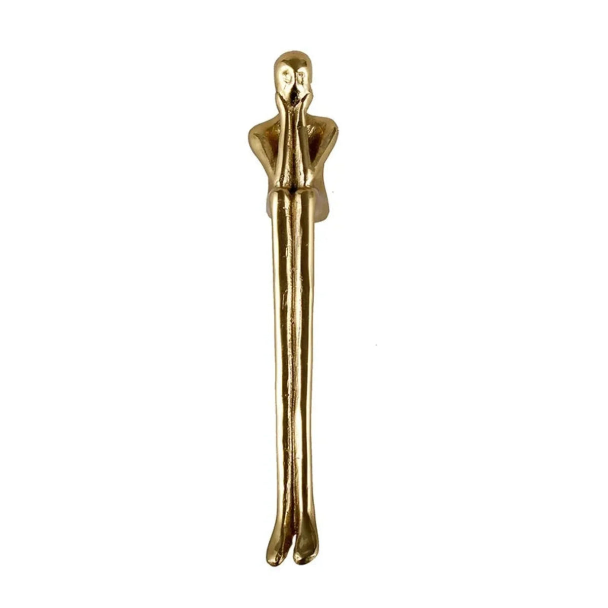 Poignée de meuble sculpturale en laiton massif pour tiroirs et portes de placard, or ou argent - Hommfer