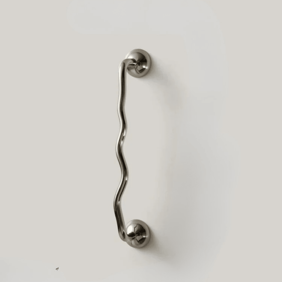 Poignée et Bouton de Meuble en Laiton Massif pour Armoires et Tiroirs, Finition Argent Titane, Design Minimaliste - Hommfer