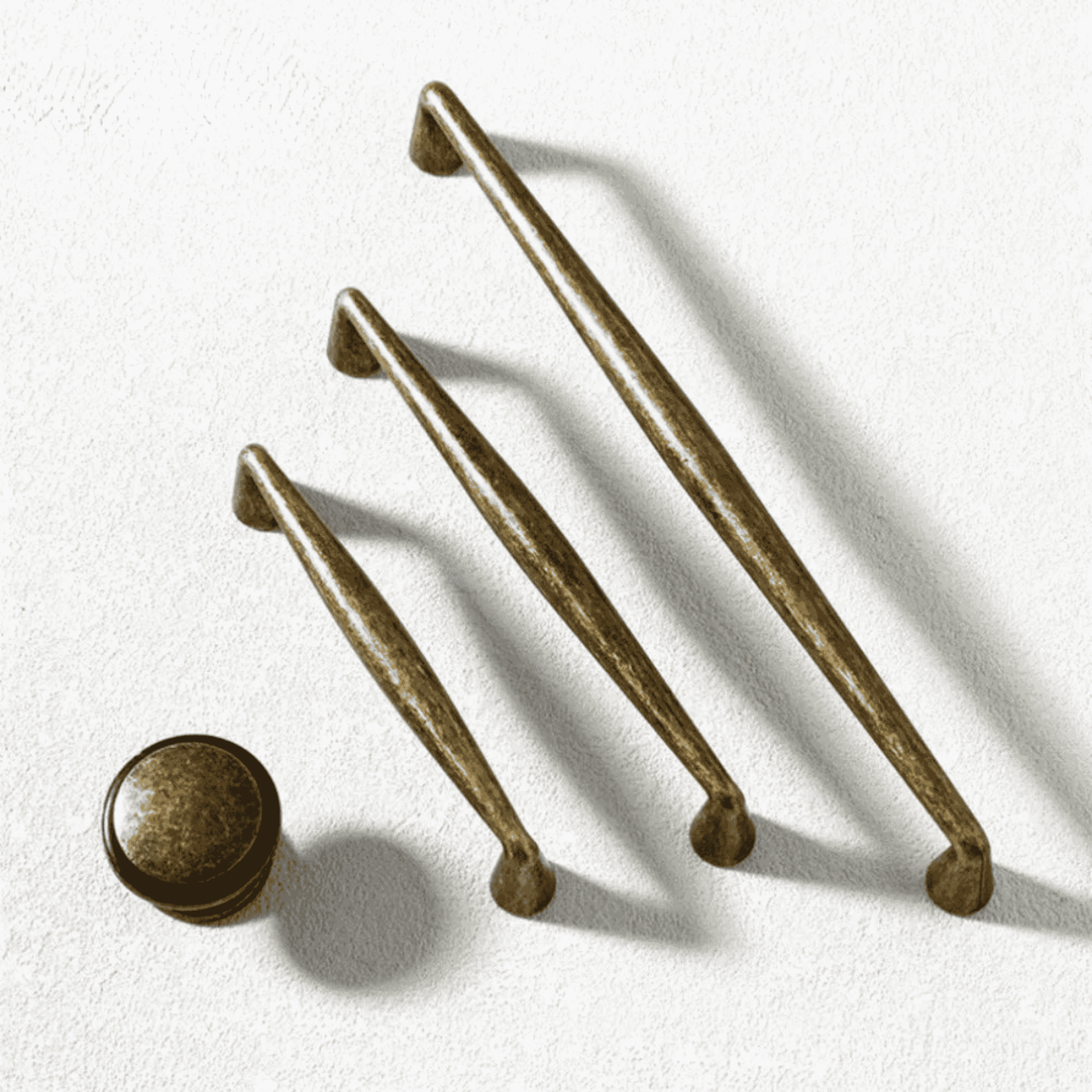 Poignée ou Bouton de Meuble en Alliage de Zinc Durable, Finition Bronze Antique pour Armoires et Tiroirs - Hommfer