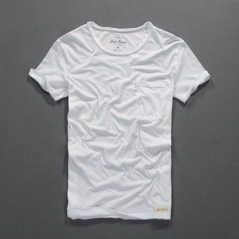 Ravel T-shirt à Poche en Coton Bio Ultra-Doux et Respirant pour l’Été - Hommfer