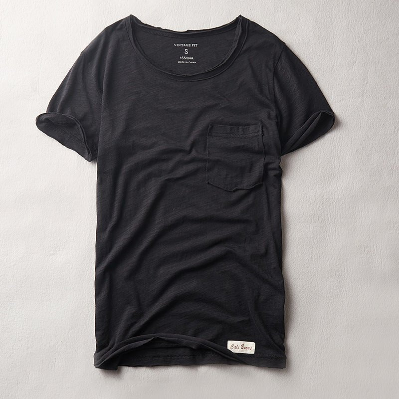Ravel T-shirt à Poche en Coton Bio Ultra-Doux et Respirant pour l’Été - Hommfer