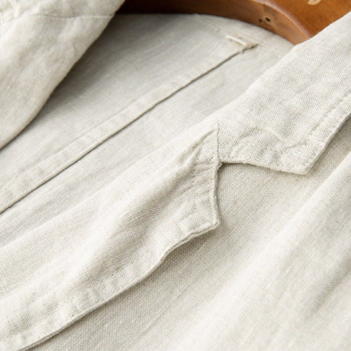 Rivage Ensemble Blazer Déstructuré et Pantalon à Cordon en Lin-Coton pour Confort Respirant - Hommfer