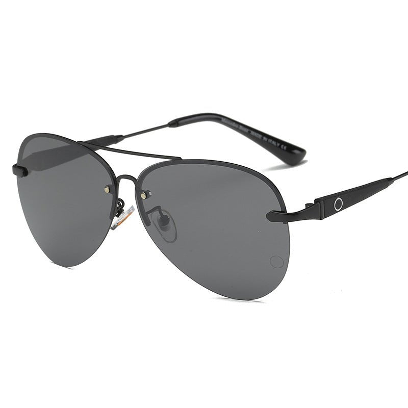 Sevrin Lunettes de Soleil Aviateur à Verres Polarisés Anti‑Reflets, Monture Dorée en Alliage, UV400 - Hommfer