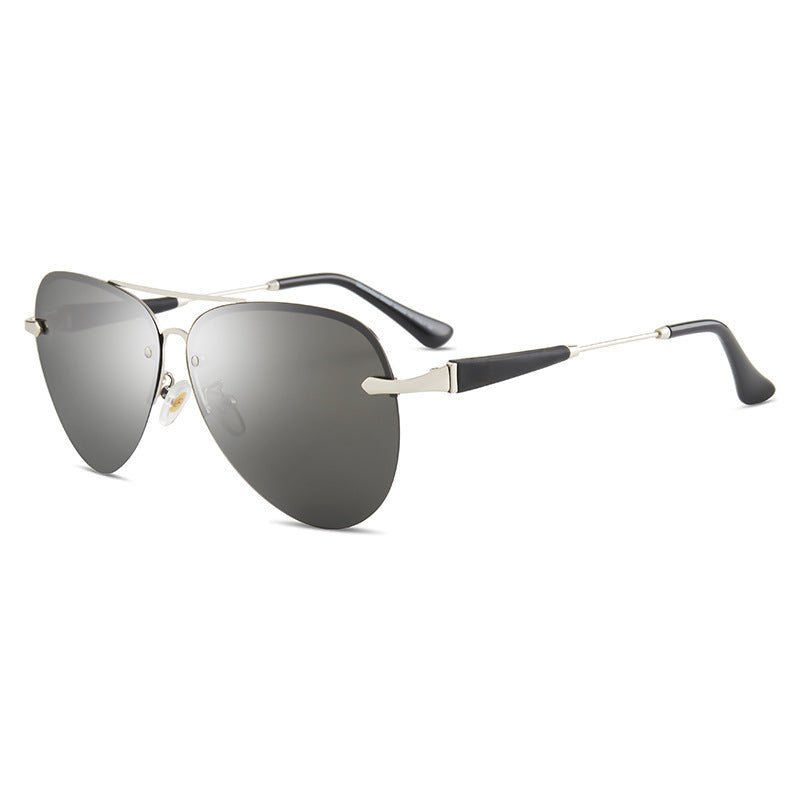 Sevrin Lunettes de Soleil Aviateur à Verres Polarisés Anti‑Reflets, Monture Dorée en Alliage, UV400 - Hommfer