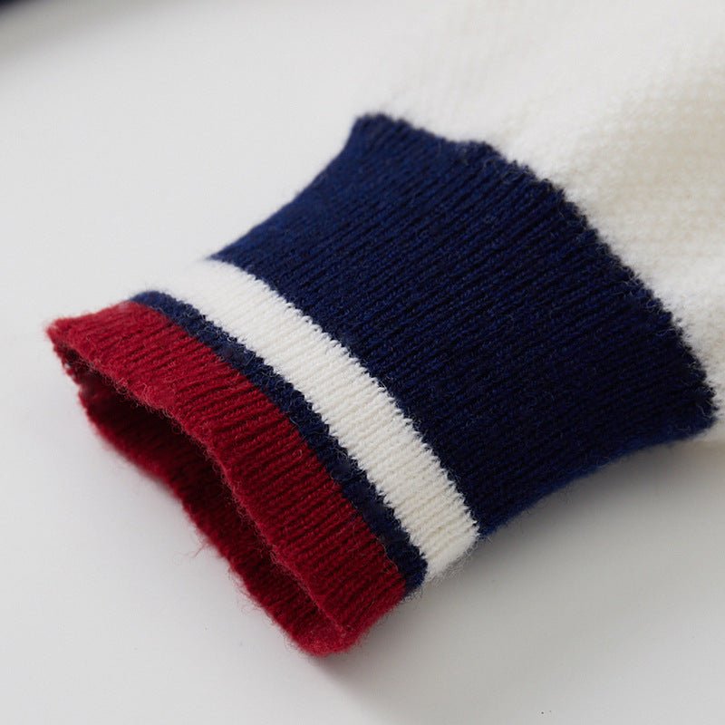 Soline Cardigan en 100 % cachemire à col V, bord contrasté et fermeture à un bouton pour douceur et chaleur - Hommfer