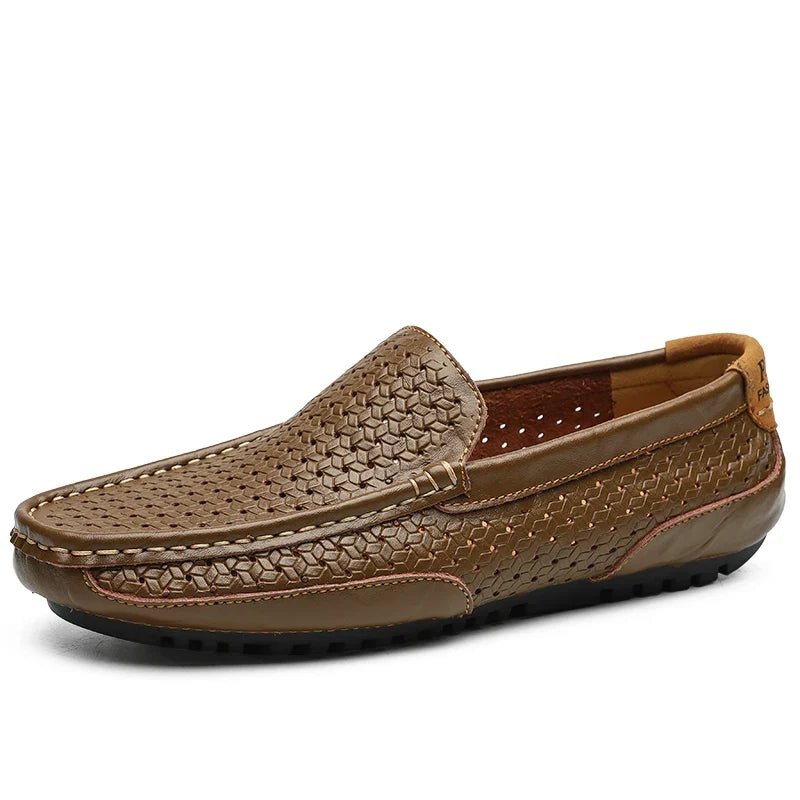 Valmer Mocassins tressés en cuir véritable pour un confort respirant toute la journée - Hommfer