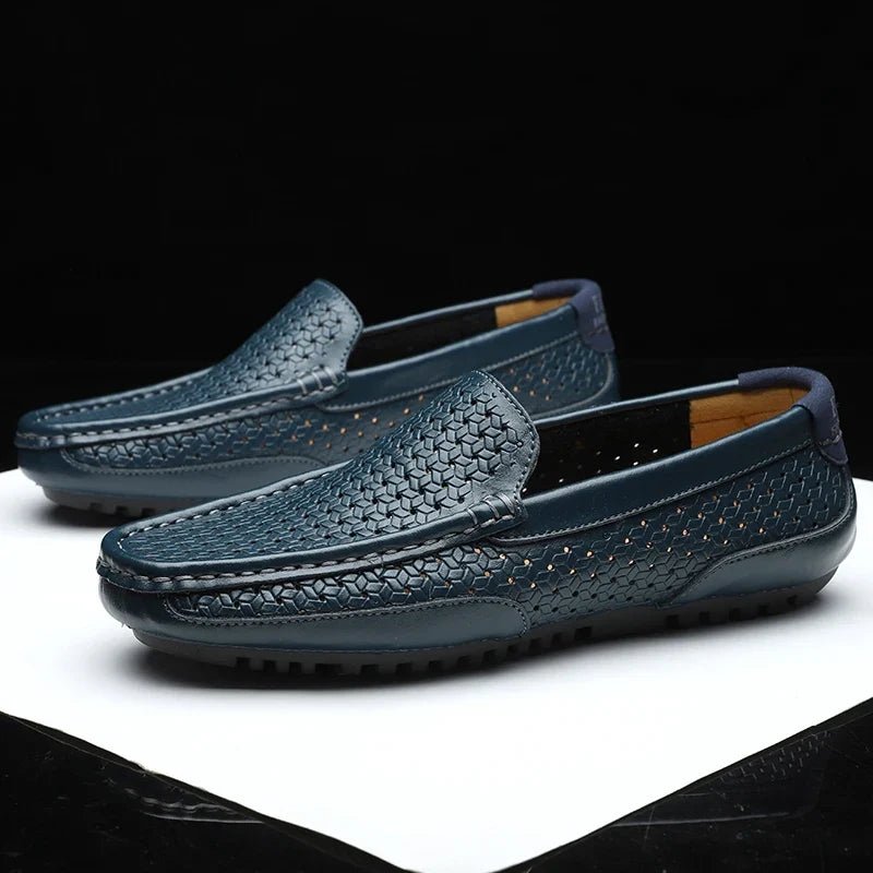 Valmer Mocassins tressés en cuir véritable pour un confort respirant toute la journée - Hommfer