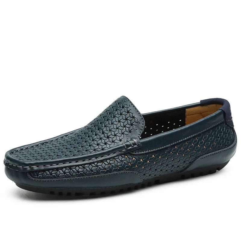 Valmer Mocassins tressés en cuir véritable pour un confort respirant toute la journée - Hommfer