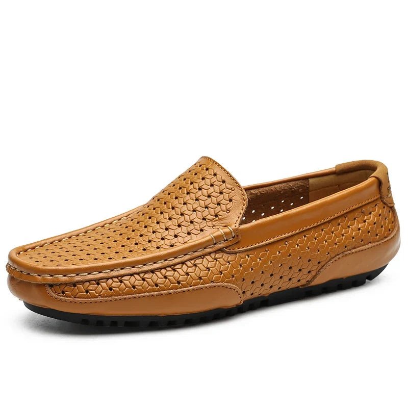 Valmer Mocassins tressés en cuir véritable pour un confort respirant toute la journée - Hommfer