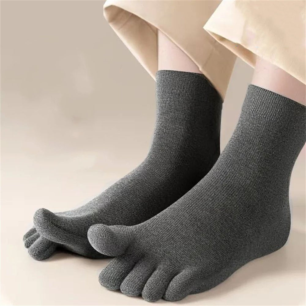 Varenne Chaussettes à orteils en coton respirant sans coutures pour un confort sec au quotidien - Hommfer