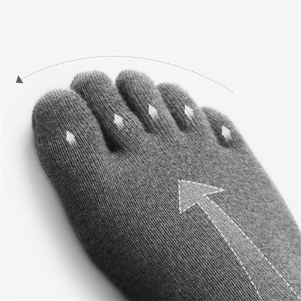 Varenne Chaussettes à orteils en coton respirant sans coutures pour un confort sec au quotidien - Hommfer