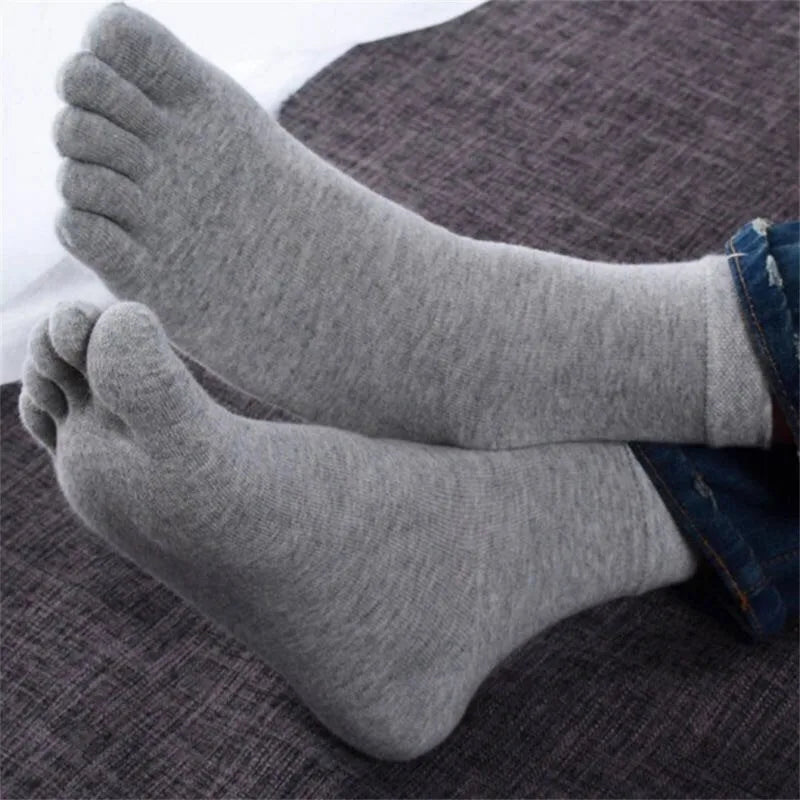 Varenne Chaussettes à orteils en coton respirant sans coutures pour un confort sec au quotidien - Hommfer