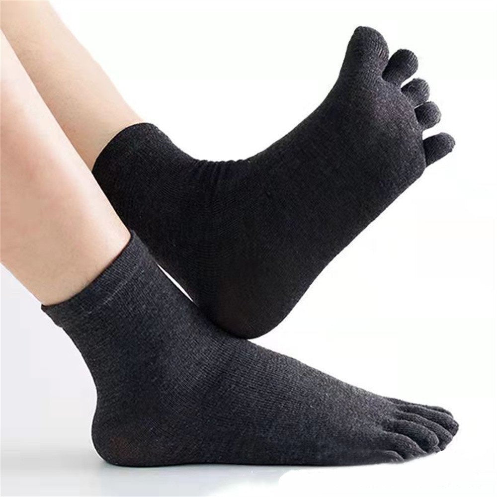 Varenne Chaussettes à orteils en coton respirant sans coutures pour un confort sec au quotidien - Hommfer