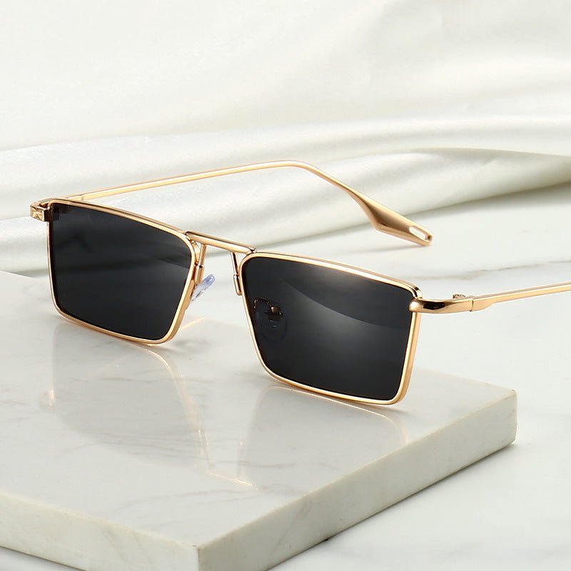 Varenne Lunettes de soleil à monture en acier inoxydable résistante aux chocs, UV400 et anti-éblouissement - Hommfer