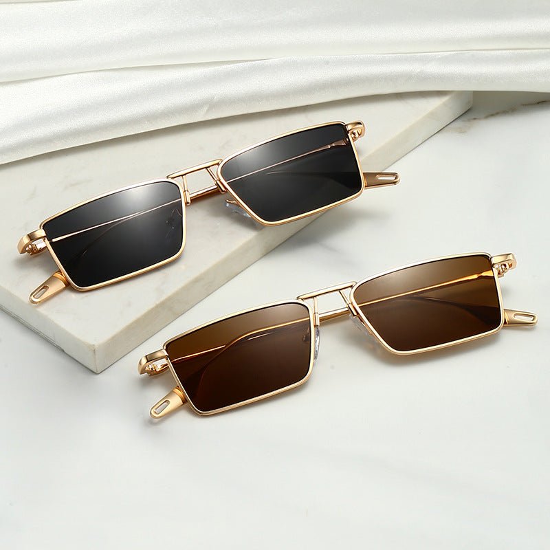 Varenne Lunettes de soleil à monture en acier inoxydable résistante aux chocs, UV400 et anti-éblouissement - Hommfer