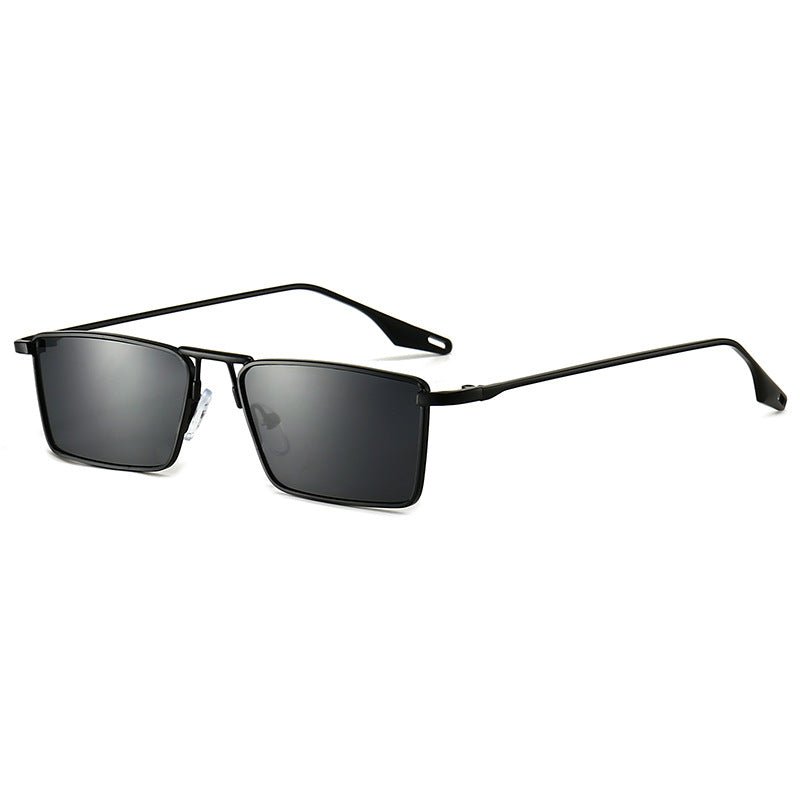 Varenne Lunettes de soleil à monture en acier inoxydable résistante aux chocs, UV400 et anti-éblouissement - Hommfer