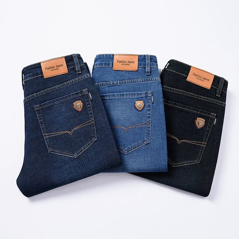 Varennes Jean en denim de coton bio indigo foncé à coupe structurée qui garde sa forme - Hommfer