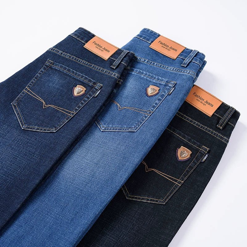 Varennes Jean en denim de coton bio indigo foncé à coupe structurée qui garde sa forme - Hommfer